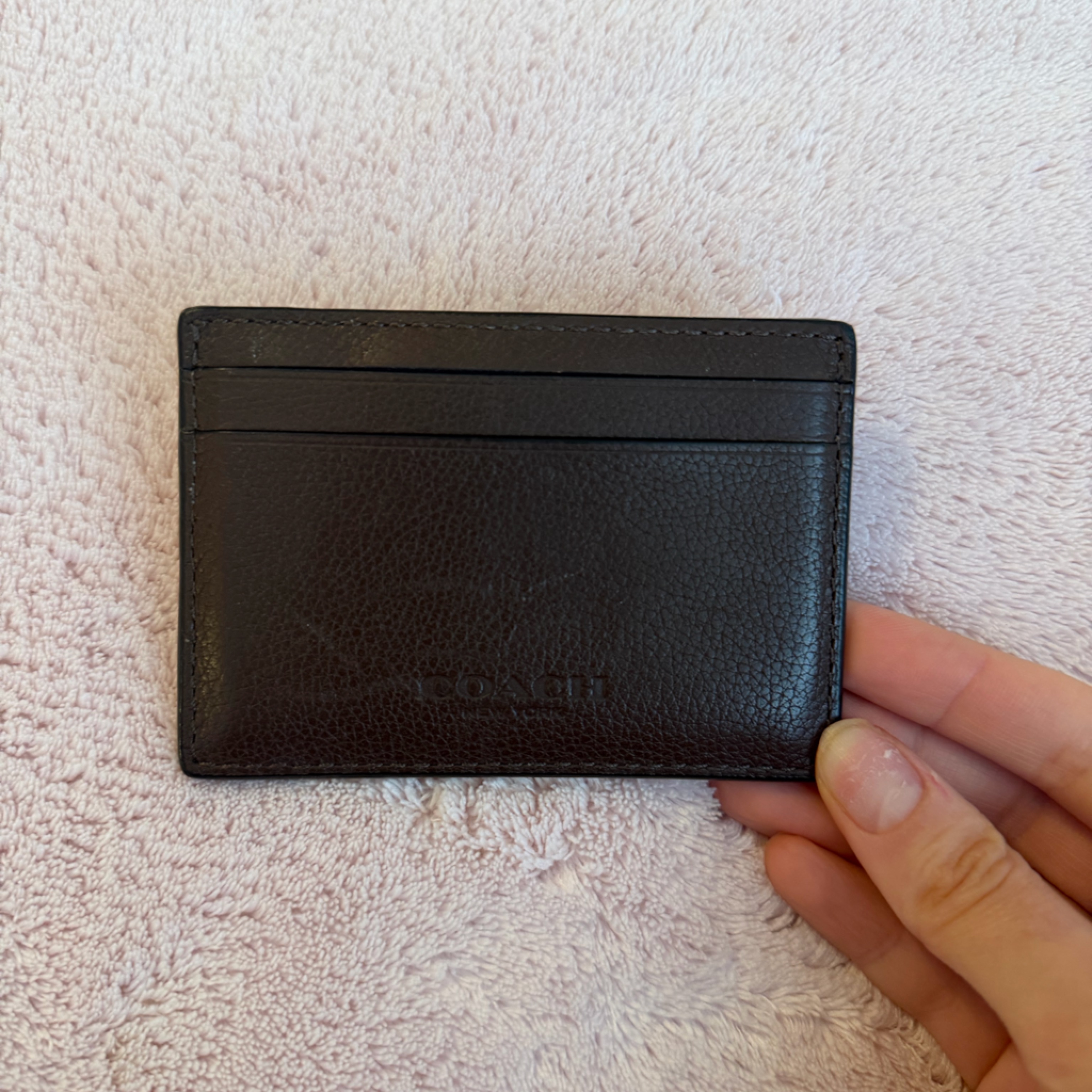 Brown Coach Leather Card Holder Brown Coach Leather Card Holder